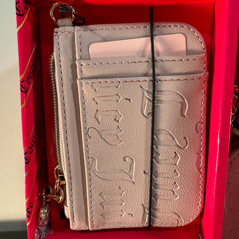 Juicy Couture Deboss Dusty Blush Bowler Purse & Wristlet Set - NWT - Picture 3 of 6